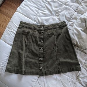 Button-front Mini Skirt